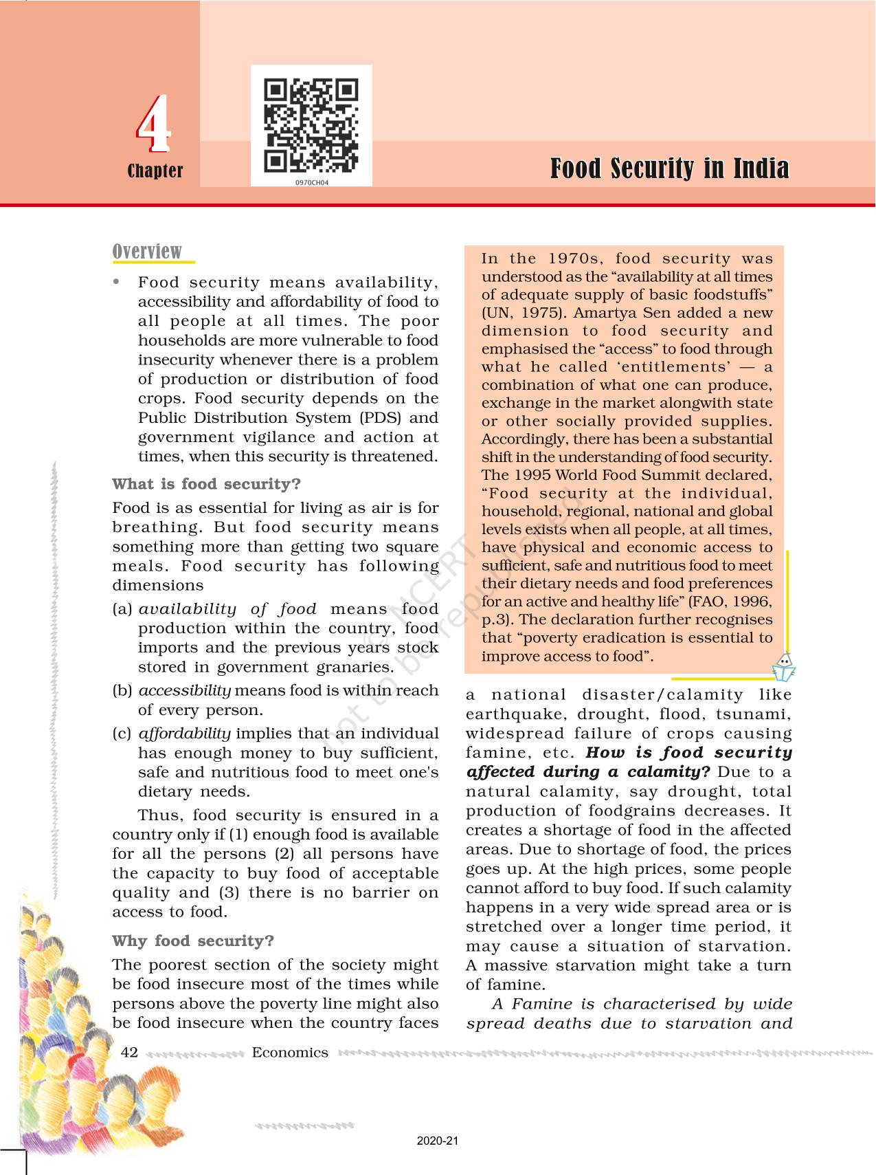 make assignment on food security in india